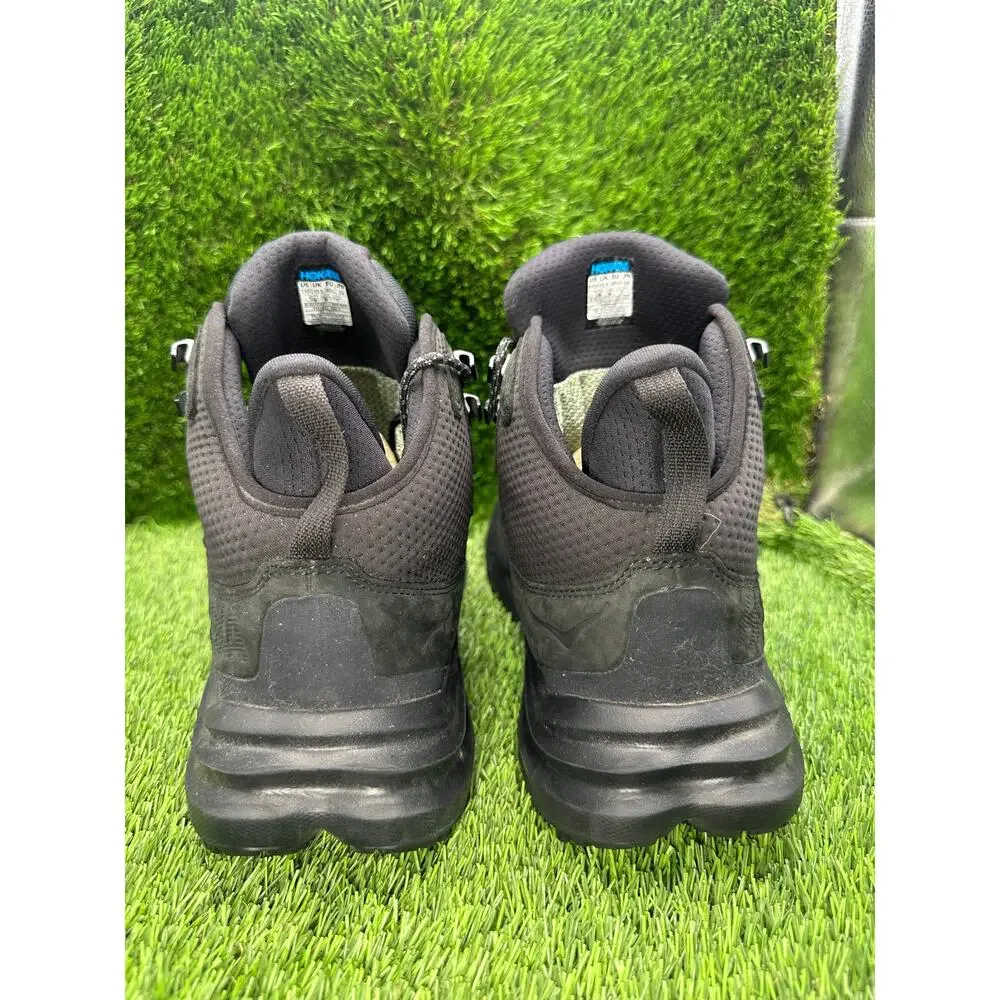 Hoka One One Anacapa 2 Mid GTX 1141633F-BBLC Hiking Boot Men's 11D Black Leather